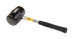 Киянка гумова з металевою ручкою 75 мм, 680 г, чорна (Mastertool, 02-1303)