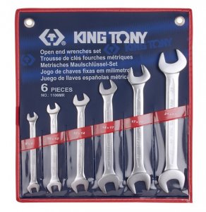 Набір ключів ріжкових 6 шт. 8-19 мм (KING TONY, 1106MR)