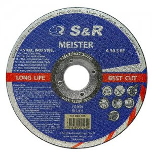 Круг відрізний 125x2,0x22 по металу S&R Meister типу A 30 S BF