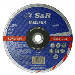Круг відрізний 230x2,0x22 по металу S&R Meister типу A 30 S BF