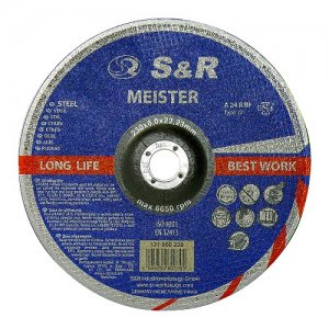 Круг зачисний 230x6,0x22,2 по металу S&R Meister типу A 24 R BF 
