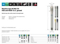 Мітчик м/р М 5 (0,8) DIN 376 B HSSE-Co5 арт.232051E (RUKO)