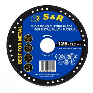 Круг алмазний 125 x 22.2 мм по металу, універсальний PROFI (S&R, 252782125)