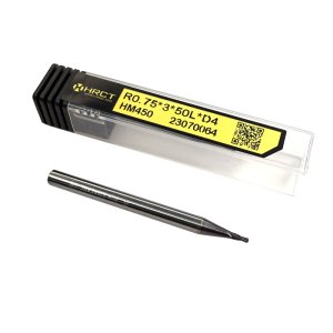 Фреза сферична твердосплавна HM450 R0.75*3*50L*D4 (Hongrui Tools)