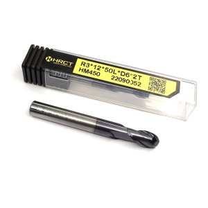 Фреза сферична твердосплавна HM450 R3*12*50L*D6*2T (Hongrui Tools)