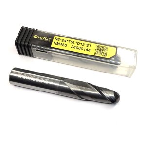 Фреза сферична твердосплавна HM450 R6*24*75L*D12*2T (Hongrui Tools)