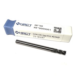 Фреза кінцева твердосплавна HR700 D4*10*12mm*50L*D4*4F (Hongrui Tools)