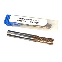 Фреза кінцева твердосплавна D10*25*75L*D10*4F (Hongrui Tools)