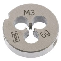 Плашка М 3 x 0,5 інструментальная сталь (Сибртех, 77005)