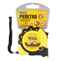Рулетка 5 м х 25мм, з магнітами, нейлонове покриття (Mastertool, 64-5025)