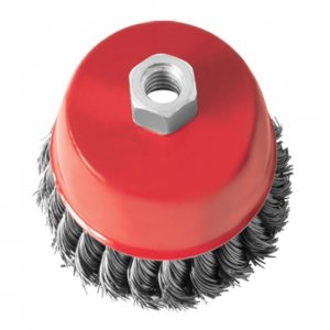 Щітка чашкова 125 мм, для КШМ, М14, плетений дріт (Intertool, BT-2125)