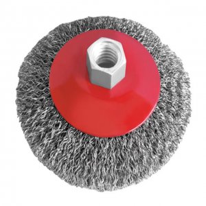 Щітка конусна 125 мм, для КШМ, М14, витий дріт (Intertool, BT-5125)