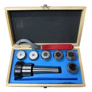 Патрон цанговий КМ4-ER40, хвостовик конус Морзе (MTB4ER40, M16*2,0) з набором цанг 6 шт, 4-26мм (IS)