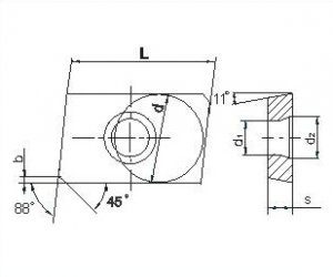 Пластина твердосплавная ZPCW 2004 APTR (20*12,7*4,5) ТТК