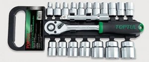 Набір інструменту 1/2" 20од. 8-32мм на пластиковому холдері, TOPTUL (GABB2001)