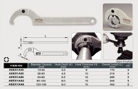 Ключ круглий для шліцьових гайок 13-35 мм. TOPTUL (AEEX1A35)