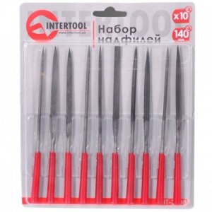 Набір надфілів 10 шт, 140мм (Intertool, HT-3708)