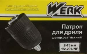 Патрон свердлильний ПС 13 1/2"-20UNF швидкозажимний (Werk, 2937603)