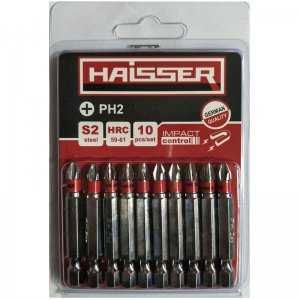 Набір біт PH2х70 мм, S2, 10шт (Haisser, 2712705)