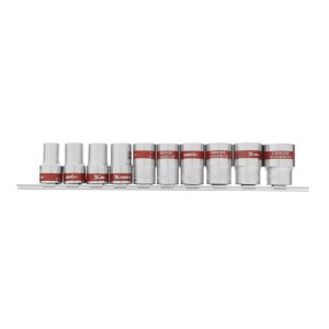 Набір торцевих головок 1/2", 6-ти гр, CrV, 10шт, 10-22мм (MTX, 135579)