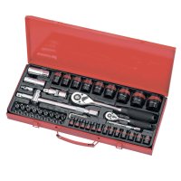 Набір слюсарно-монтажний з квадратом 1/4", 1/2", 53 предмета (MTX MASTER, 135859)