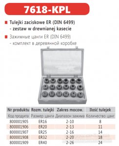 Набір цанг 7618-ER32 KPL (18 шт) Bison-Bial