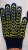 Рукавички PRO GLOVE чорні з ПВХ крапкою, арт.3107