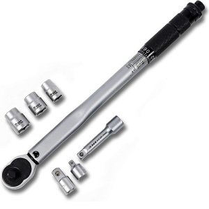 Ключ динамометричний 3/8" 19-110 Nm L375мм з торцевими головками (S&R, 465038110)