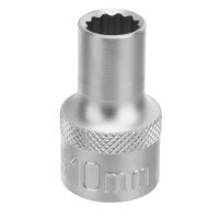 Головка торцева 10 мм, 1/2", 12-гранна, CrV, хром (STELS, 13651)