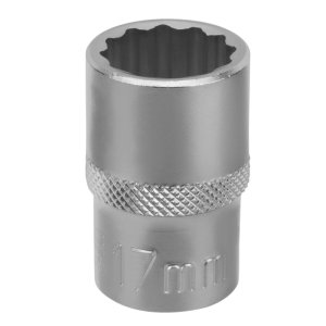 Головка торцева 17 мм, 1/2", 12-гранна, CrV, хром (STELS, 13662)