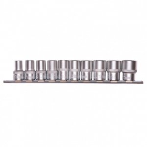 Набір торцевих головок 1/2", шестигранні, CrV, 10 шт, 10-22 мм (STELS, 13600)