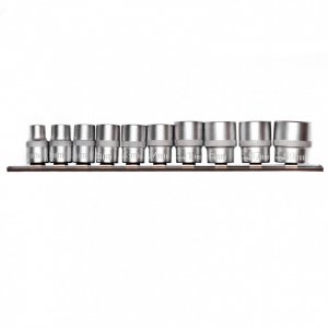 Набір універсальних торцевих головок 3/8", SpLine, CrV, 10 шт, 8-19 мм (STELS, 13639)