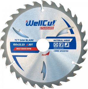 Пильний диск WellCut Standard 150x22мм 30Т (WS30150)