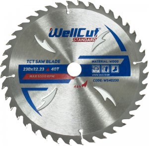 Пильний диск WellCut Standard 230x22мм 40Т (WS40230)
