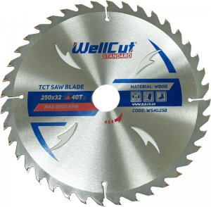 Пильний диск WellCut Standard 250x32мм 40Т (WS40250)